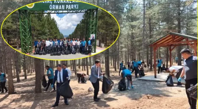 Isparta’da hükümlülerden çevre temizliği